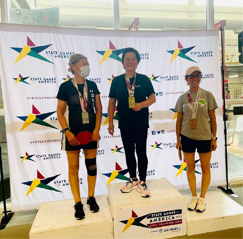 Congratulations to Yuan Hua! Championship Women Singles of Table Tennis at the 2022 Iowa State Games of America.